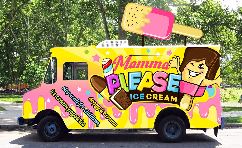 Mamma Please Ice Cream  logo design by mattlyn