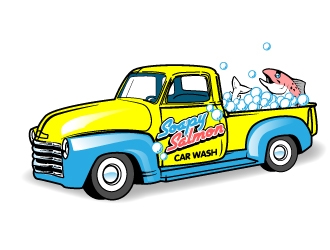 Soapy Salmon Car Wash logo design by jaize