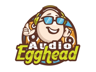 Audio Egghead logo design by DreamLogoDesign