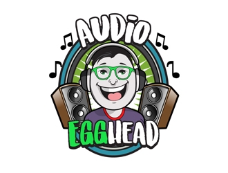Audio Egghead logo design by DreamLogoDesign
