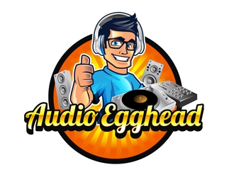Audio Egghead logo design by DreamLogoDesign