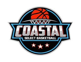 Coastal Select Basketball logo design by Benok