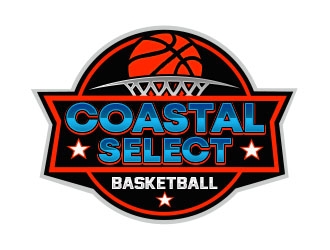 Coastal Select Basketball logo design by Benok