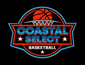 Coastal Select Basketball logo design by Benok