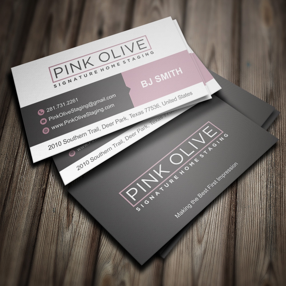 Pink Olive Signature Home Staging logo design by Kindo