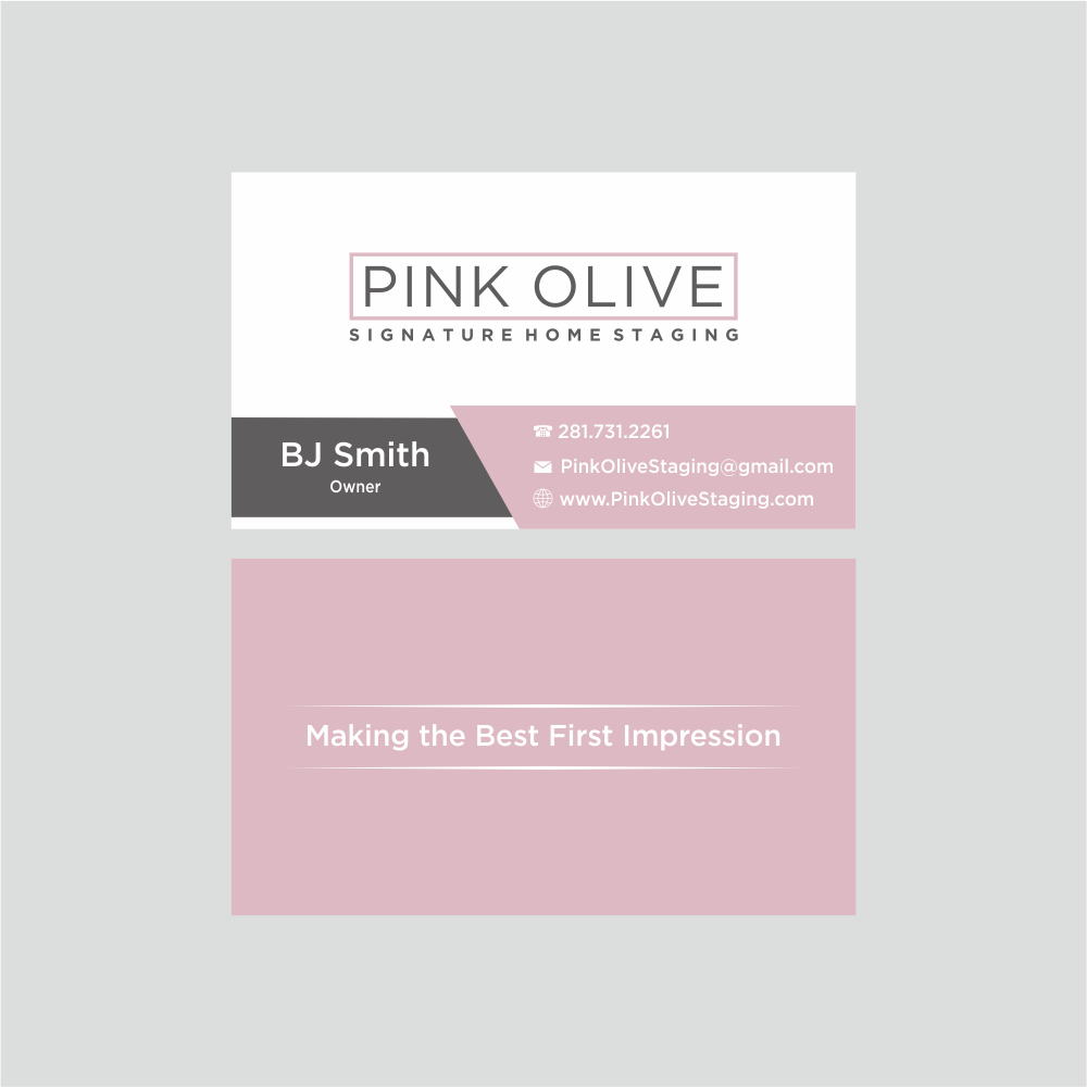 Pink Olive Signature Home Staging logo design by Girly