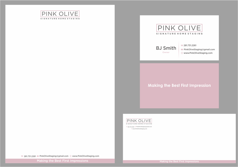 Pink Olive Signature Home Staging logo design by Girly