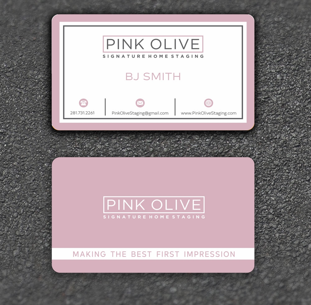 Pink Olive Signature Home Staging logo design by ManishKoli