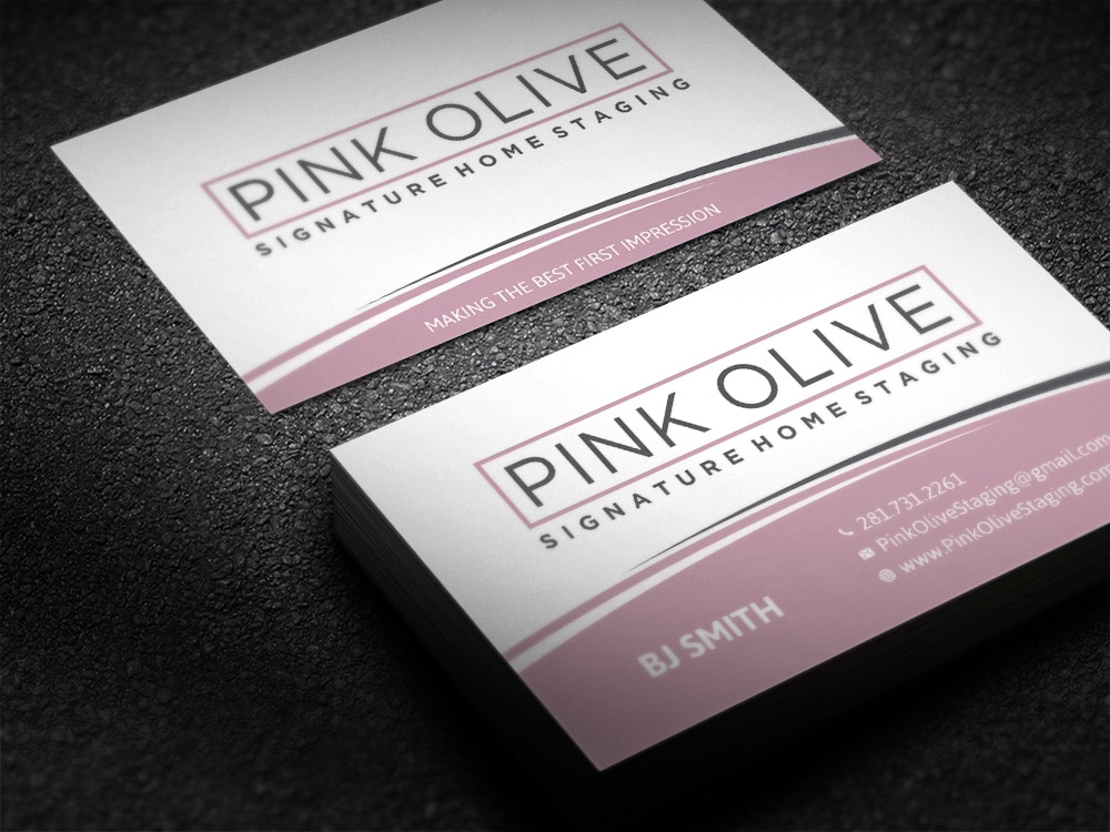 Pink Olive Signature Home Staging logo design by scriotx
