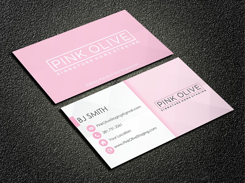 Pink Olive Signature Home Staging logo design by Suvendu