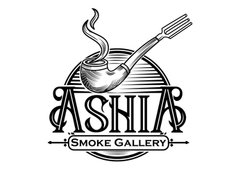 Ashia Smoke Gallery  logo design by DreamLogoDesign