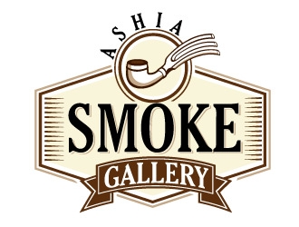 Ashia Smoke Gallery  logo design by REDCROW