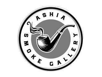 Ashia Smoke Gallery  logo design by schiena
