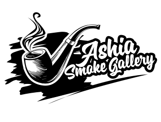 Ashia Smoke Gallery  logo design by schiena