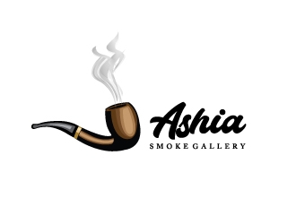 Ashia Smoke Gallery  logo design by samuraiXcreations