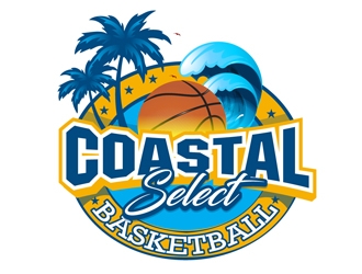 Coastal Select Basketball logo design by DreamLogoDesign