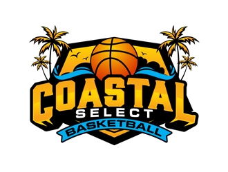 Coastal Select Basketball logo design by DreamLogoDesign