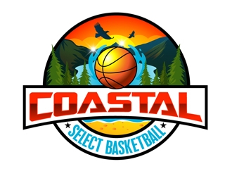 Coastal Select Basketball logo design by DreamLogoDesign