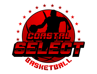 Coastal Select Basketball logo design by beejo