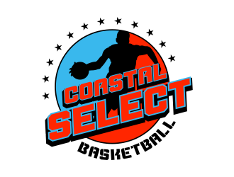 Coastal Select Basketball logo design by beejo