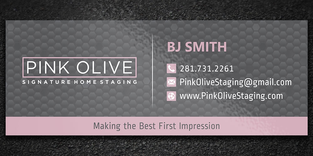 Pink Olive Signature Home Staging logo design by Boomstudioz