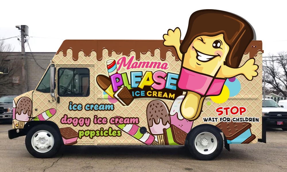Mamma Please Ice Cream  logo design by scriotx