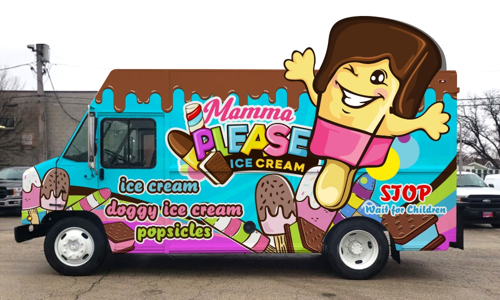 Mamma Please Ice Cream  logo design by scriotx