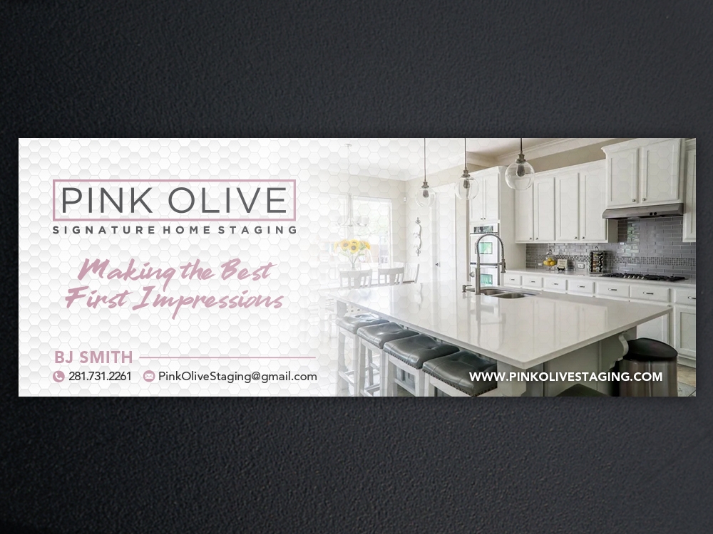 Pink Olive Signature Home Staging logo design by KHAI