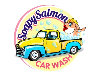 Soapy Salmon Car Wash logo design by jaize