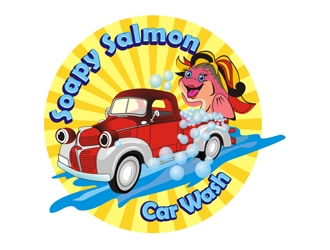 Soapy Salmon Car Wash logo design by indrabee
