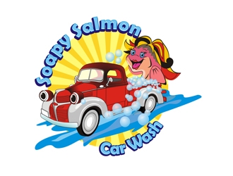 Soapy Salmon Car Wash logo design by indrabee