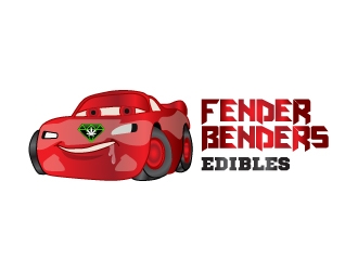 Fender Benders EDIBLES logo design by sanstudio