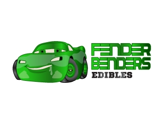 Fender Benders EDIBLES logo design by sanstudio