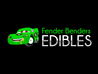 Fender Benders EDIBLES logo design by mletus