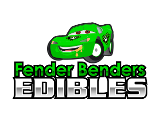 Fender Benders EDIBLES logo design by mletus