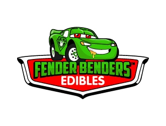 Fender Benders EDIBLES logo design by jaize