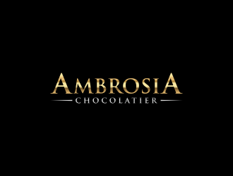 Ambrosia Chocolatier logo design by dewipadi