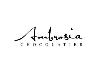 Ambrosia Chocolatier logo design by haidar