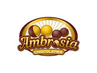 Ambrosia Chocolatier logo design by uttam
