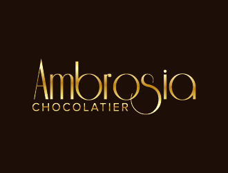 Ambrosia Chocolatier logo design by czars