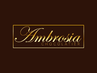 Ambrosia Chocolatier logo design by czars