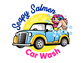 Soapy Salmon Car Wash logo design by haze