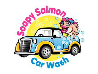 Soapy Salmon Car Wash logo design by haze