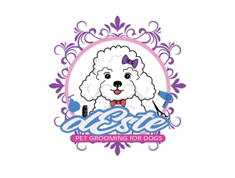 dEste Pet Grooming for Dogs logo design by sanstudio