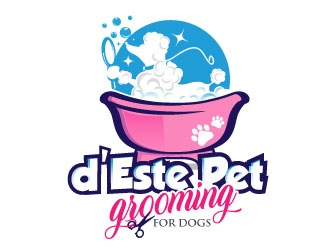dEste Pet Grooming for Dogs logo design by Suvendu