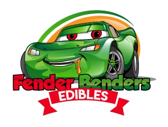 Fender Benders EDIBLES logo design by dorijo