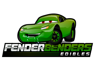 Fender Benders EDIBLES logo design by schiena