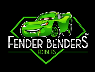 Fender Benders EDIBLES logo design by DreamLogoDesign