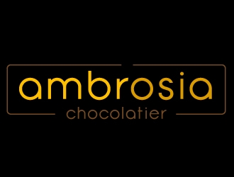 Ambrosia Chocolatier logo design by Suvendu