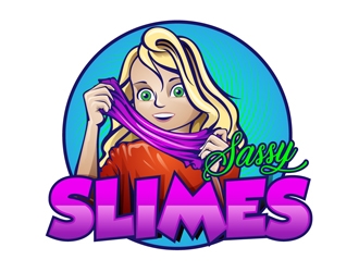 Sassy Slimes logo design by DreamLogoDesign